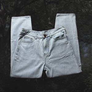 Stitched Lined Straight Leg Jeans :s